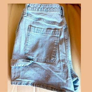 Universal Thread Carpenter Shorts Highest Rise Midi Light Wash, size 12